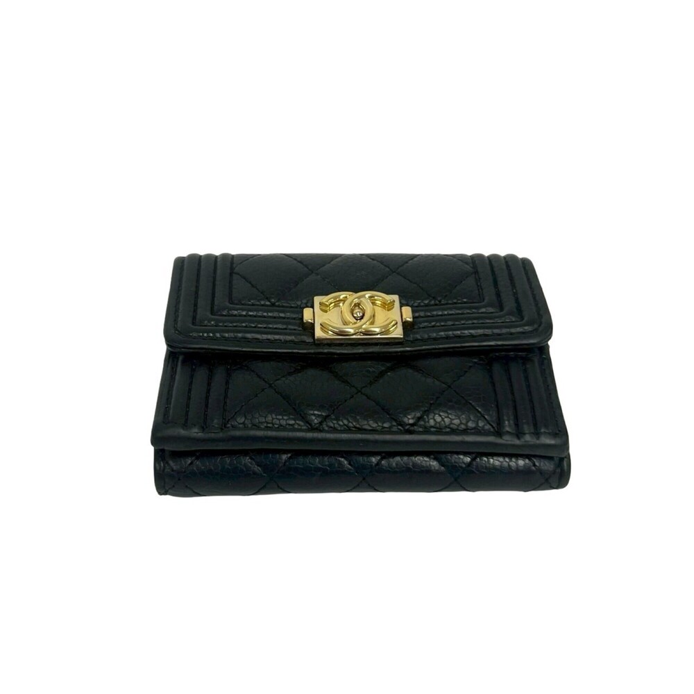 CHANEL Authentic Black Caviar Leather Wallet - Picture 6 of 10